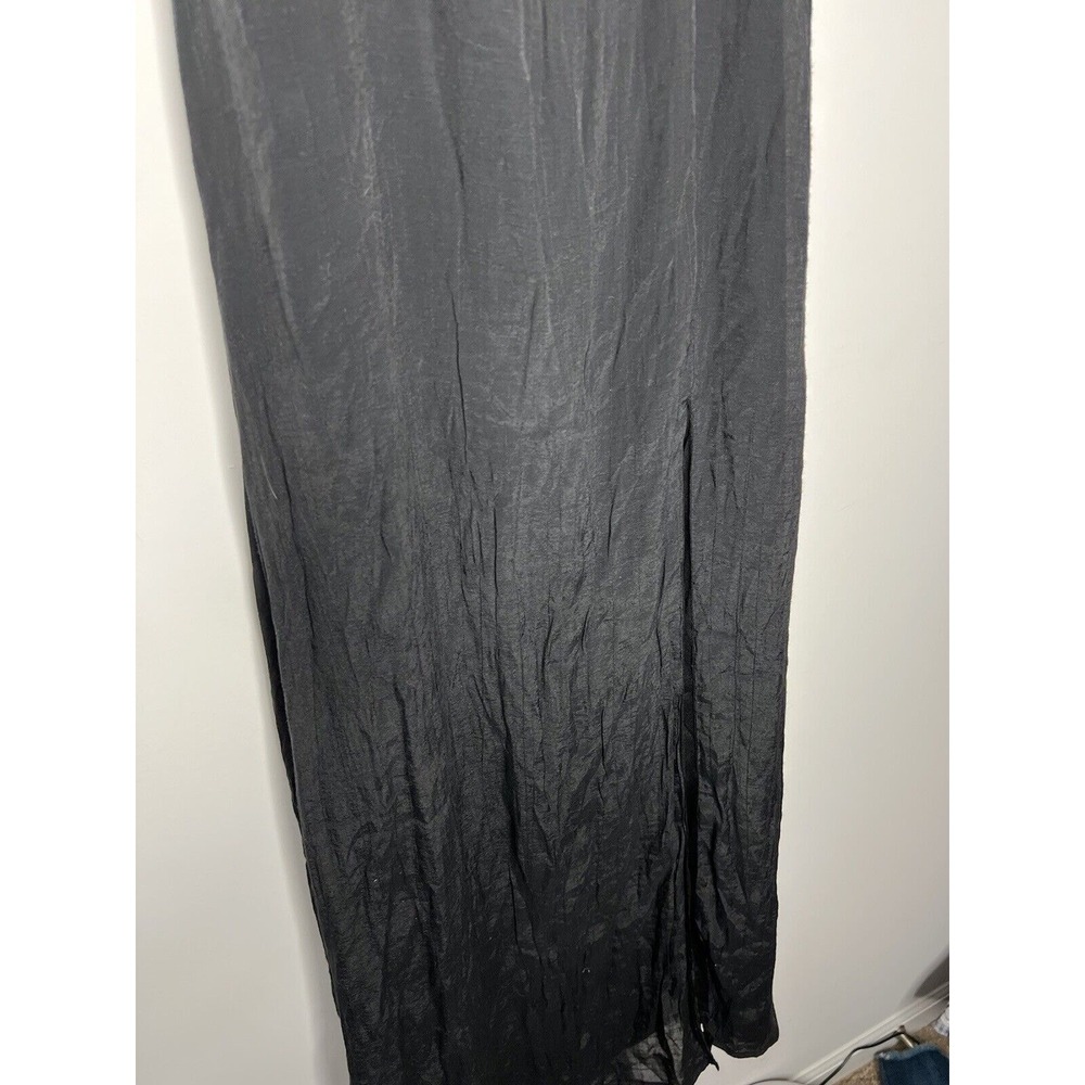 Francescas Blue Rain Maxi Dress Womens Small Black Ruffle Flowy Fairy Whimsigoth - Picture 5 of 16